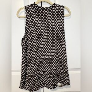 Ann Taylor LOFT Floral Sleeveless Shift Dress Black Pink Green Size L